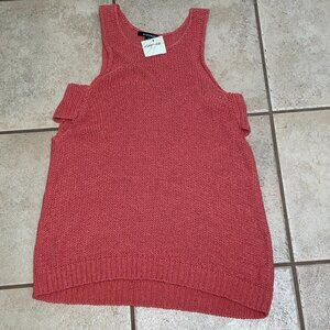 NWT $160 Pink Knit Cold Shoulder Top ACROBAT M